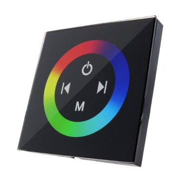 Controlador-Embutir-RGB-Touch-12-24V-preto