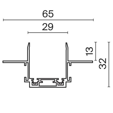 carril-magnetico-led-embutir-preto-slim-48V-1