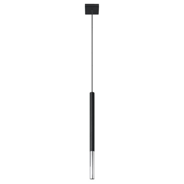 Candeeiro Suspensão Mozaica 1x G9 Preto/Cromado