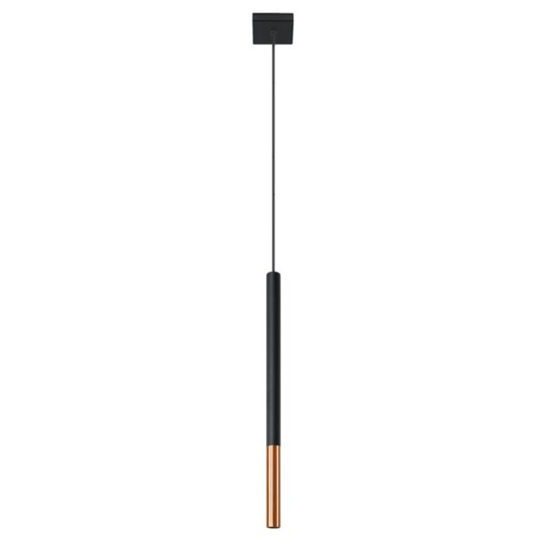 Candeeiro Suspensão Mozaica 1x G9 Preto/Cobre