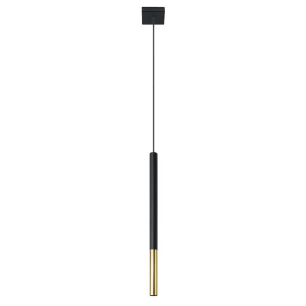 Candeeiro Suspensão Mozaica 1x G9 Preto/Dourado