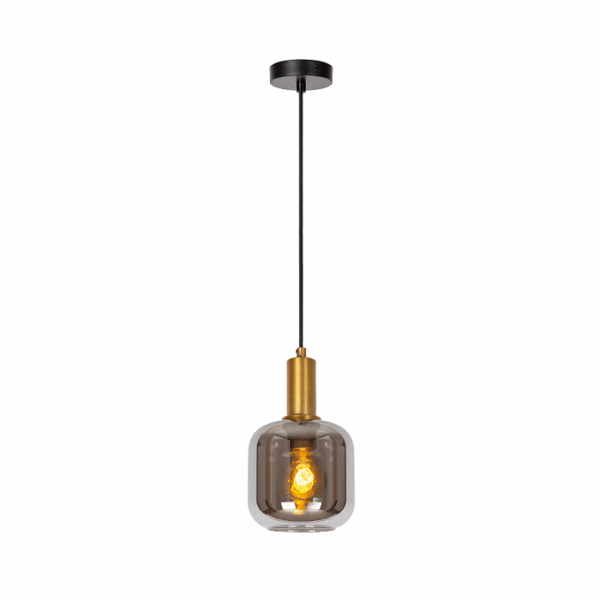 Candeeiro Suspensão Joanet 1xE27 Preto/Dourado (45494/16/65)