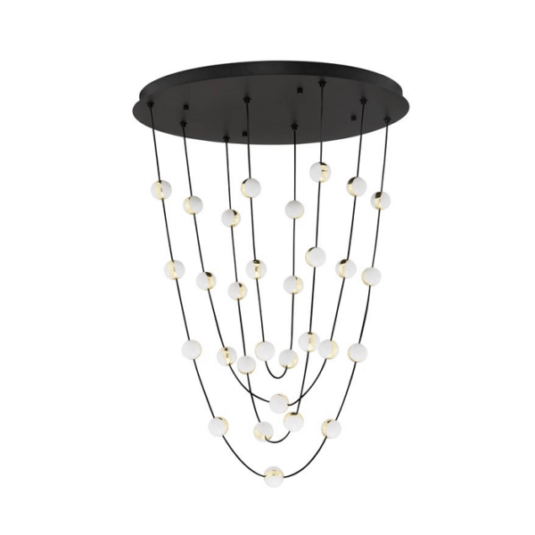 Candeeiro Suspensão Alcione 102W Preto 3000K (9511019)