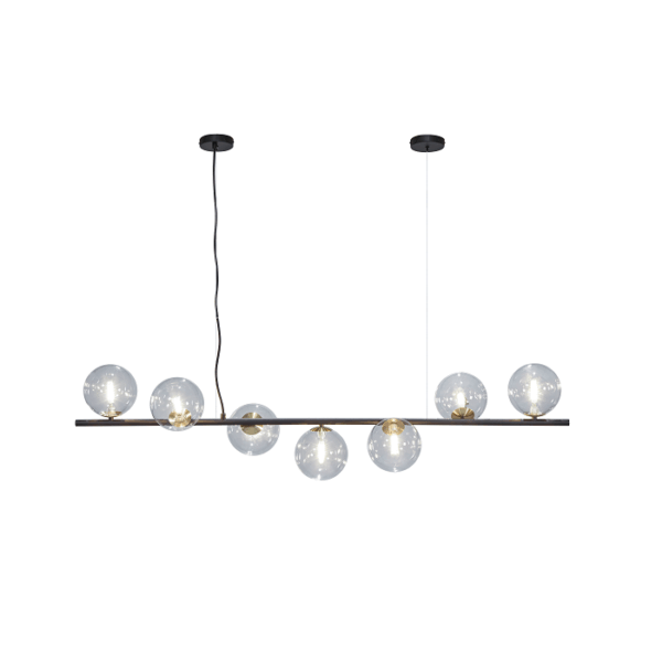 Candeeiro Suspensão Esparta 7x G9 Preto (737/7)