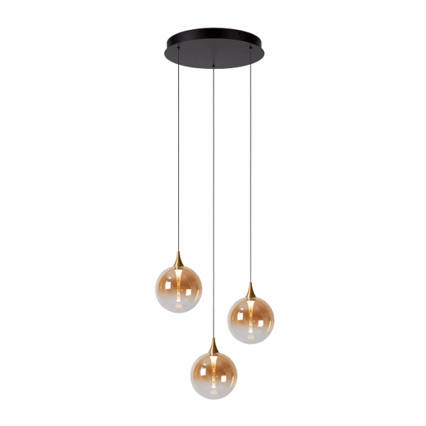 Candeeiro Suspensão Gisela 3x 4.3W Preto 2700K (13494/11/62)