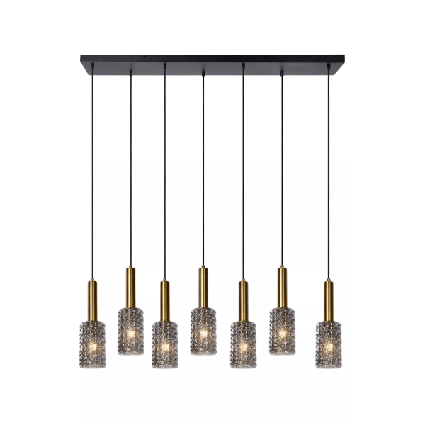 Candeeiro Suspensão Coralie 7x E27 Dourado (45498/07/02)