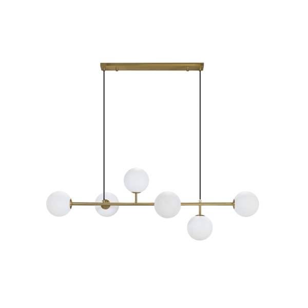 Candeeiro Suspensão Tecto 6x G9 Dourado (736/6)