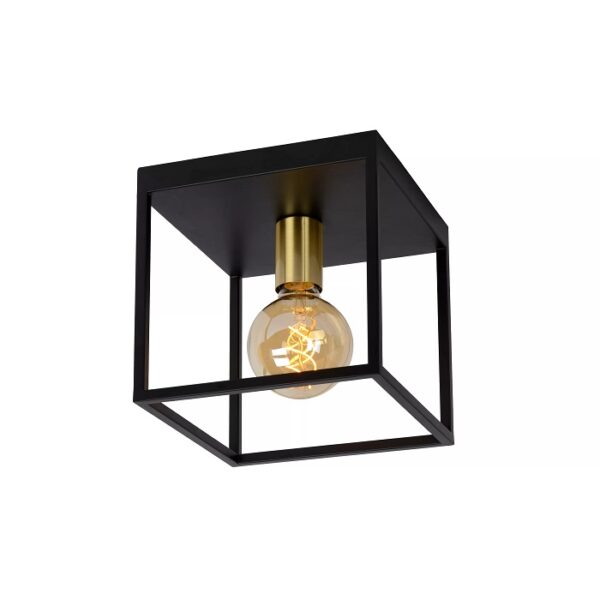 Plafon Ruben 1x E27 Preto/Dourado (00124/01/30)