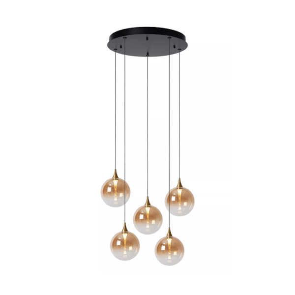 Candeeiro Suspensão Gisela 5x 3.8W Preto 2700K (13494/18/62)