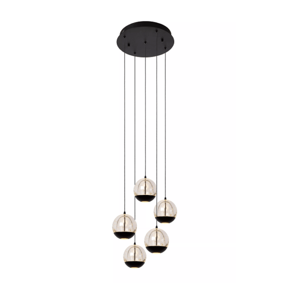 Candeeiro Suspensão Sentubal 4.8W Preto 2700K (13498/24/30)