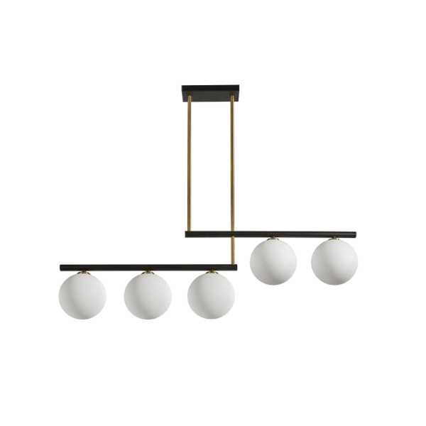 Candeeiro Suspensão Matera 5x G9 Preto (714/S)