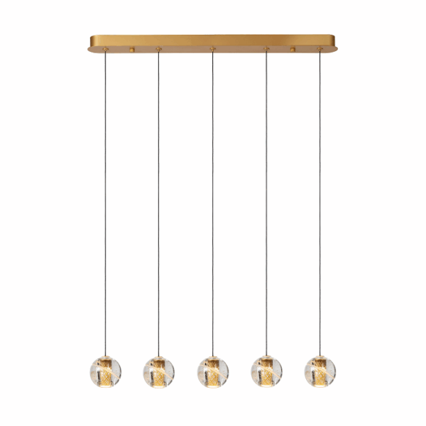 Candeeiro Suspensão Dilenko 5x3.5W Preto 2700K (13497/16/02)