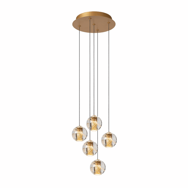 Candeeiro Suspensão Dilenko 5x3.5W Preto 2700K (13497/15/02)