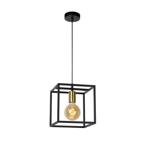 Candeeiro Suspensão Ruben 1x E27 Preto/Dourado (00424/01/30)