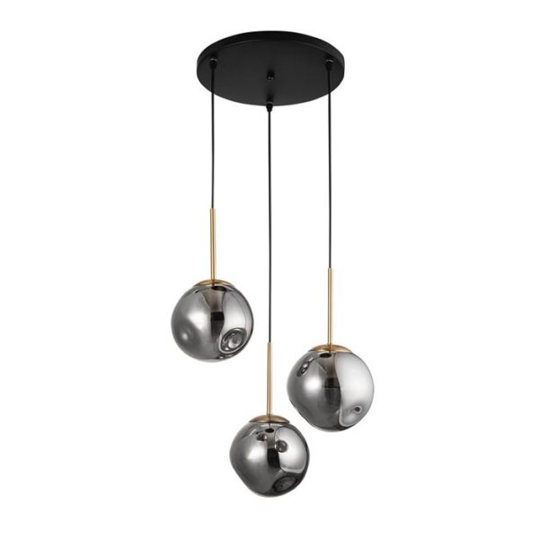 Candeeiro Suspensão Spada 3x E27 Preto/Dourado (9426753)