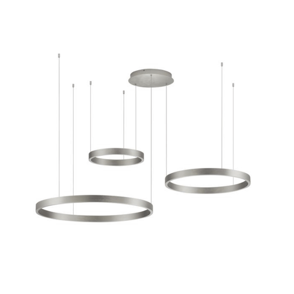 Candeeiro Suspensão Elowen 180W Prateado 3000K (9345654)