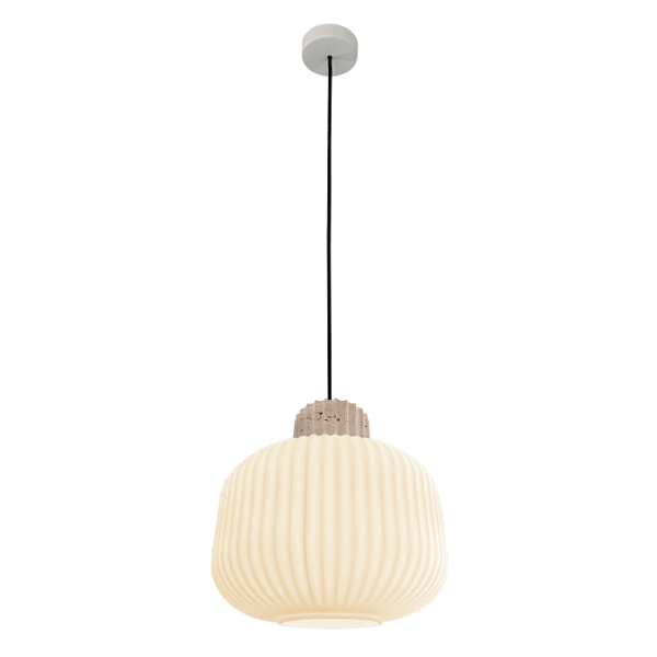 Candeeiro Suspensão Regina 1x E27 Preto/Branco (101395191)