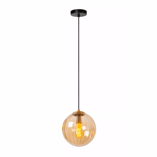 Candeeiro Suspensão Monsaraz 1xE27 Ambar/Preto (45493/30/62)