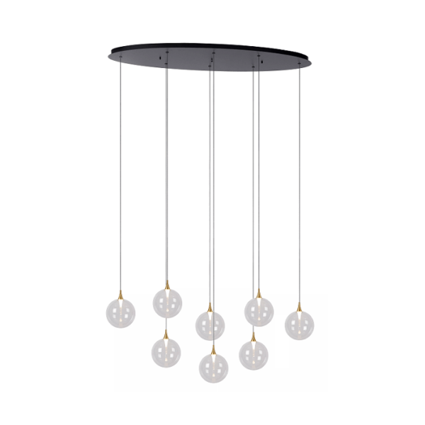 Candeeiro Suspensão Gisela 8x 3.9W Preto 2700K (13494/29/60)