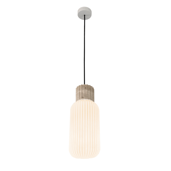 Candeeiro Suspensão Regina 1x E27 Preto/Branco (101395192)