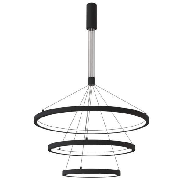 Candeeiro Suspensão Tricycle 108W Preto