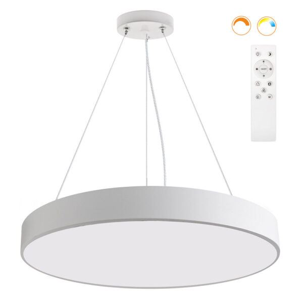 Candeeiro Suspensão Kramfor 50W 60cm Branco CCT