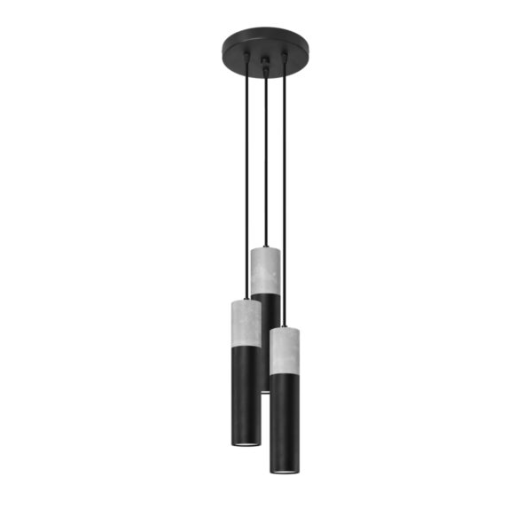 Candeeiro Suspensão Borgio 3x GU10 Preto