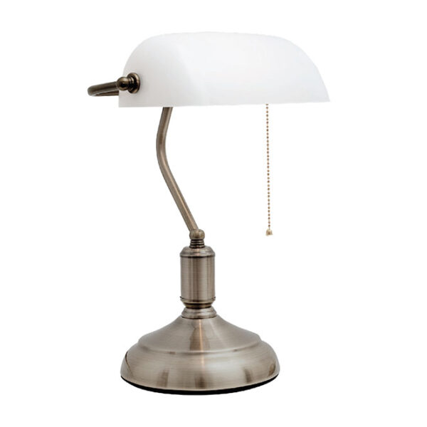 Candeeiro de Mesa Bancario 1x E27 Branco