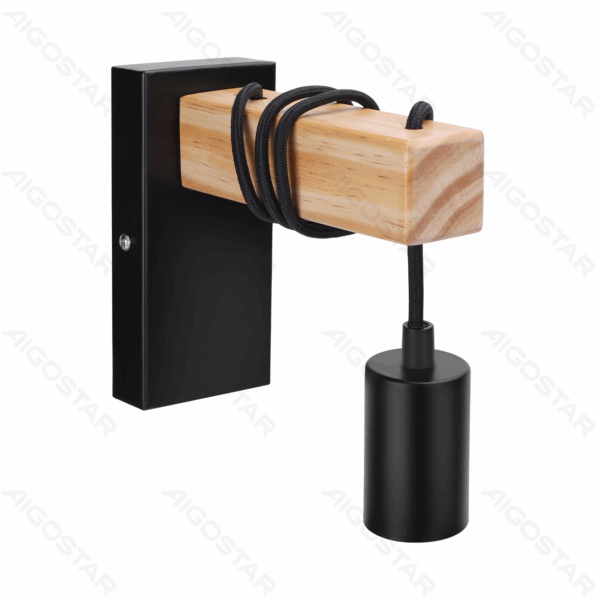 Aplique de Parede E27 Preto IP20