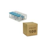 100 uni Ligadores P/ Fio Flexível 4 Entradas