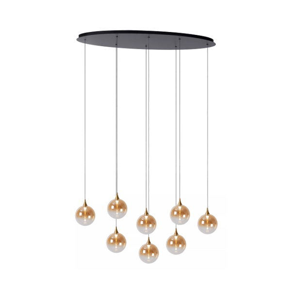 Candeeiro Suspensão Gisela 8x 3.9W Preto 2700K (13494/29/62)