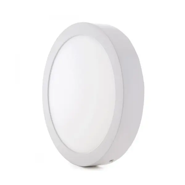 Placa LED Redondo Saliente Branco 24W IP44