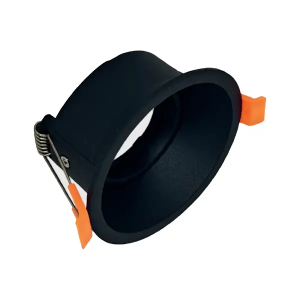 Aro GU10 Fixo Recuado Redondo Preto IP20