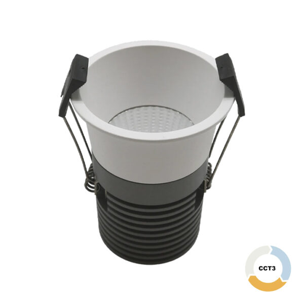 Downlight LED Zentis Fixo Redondo Branco 18W CCT3 IP20