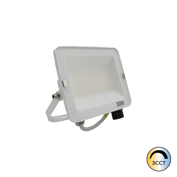 Projetor LED Slim Branco 30W CCT3 IP65