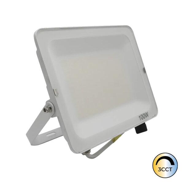 Projetor LED Slim Branco 100W CCT3 IP65