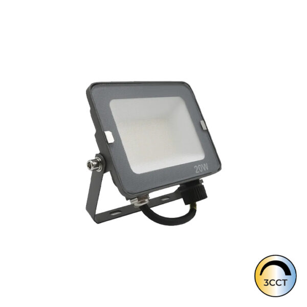 Projetor LED Slim Cinza 20W CCT3 IP65
