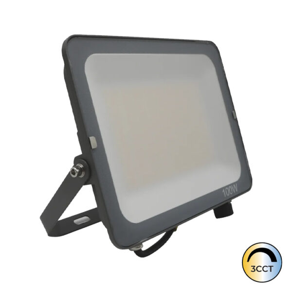 Projetor LED Slim Cinza 100W CCT3 IP65