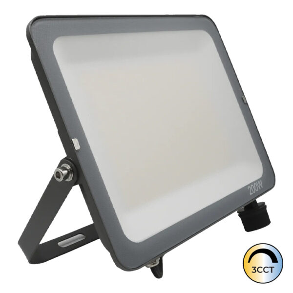Projetor LED Slim Cinza 200W CCT3 IP65