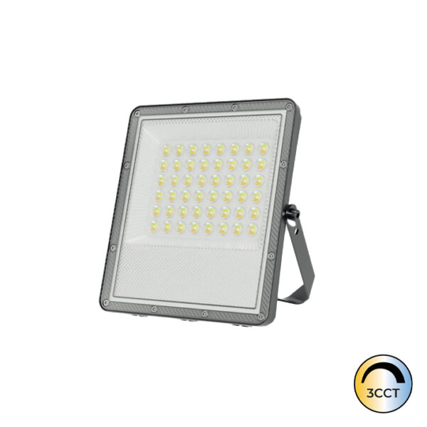 Projetor LED Slim Cinza 50W CCT3 IP65