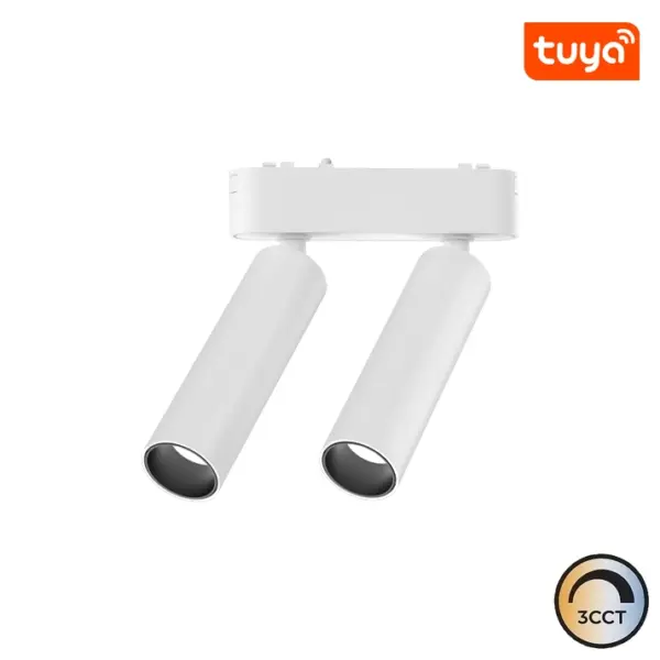 Projetor LED Calha Magnética Slim 7W+7W 40V Branco CCT3