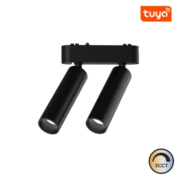 Projetor LED Calha Magnética Slim 7W+7W 40V Preto CCT3