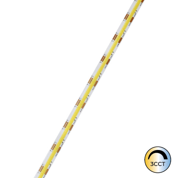 Fita LED COB 24V 5m 8W+8W/m CCT3 IP20