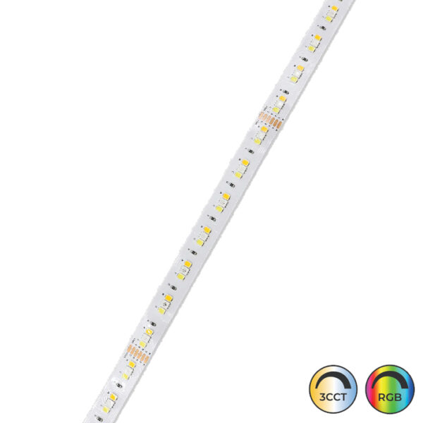 Fita LED 3535+2835 168SMD 24V 5m 15W/m RGB+CCT3 IP20