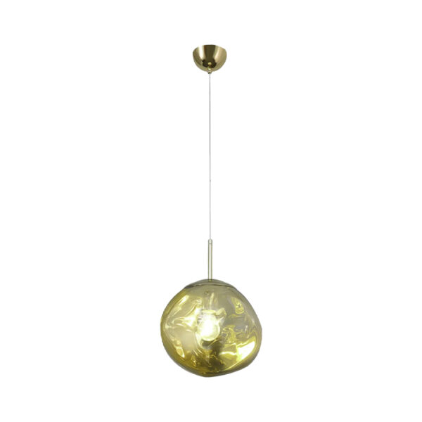 Candeeiro Suspensão Vulcano 1x E27 Dourado