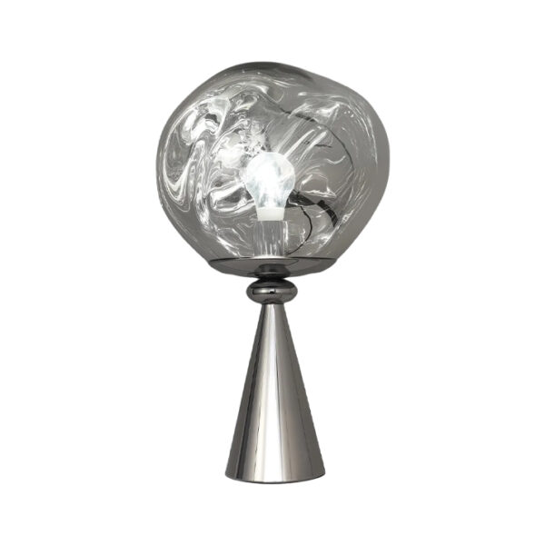 Candeeiro de Mesa Vulcano 1x E27 Prateado