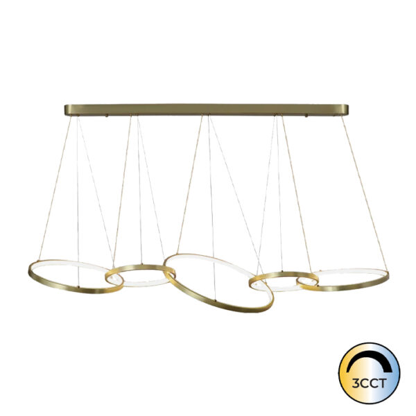 Candeeiro Suspensão Minimal 48W Dourado CCT3