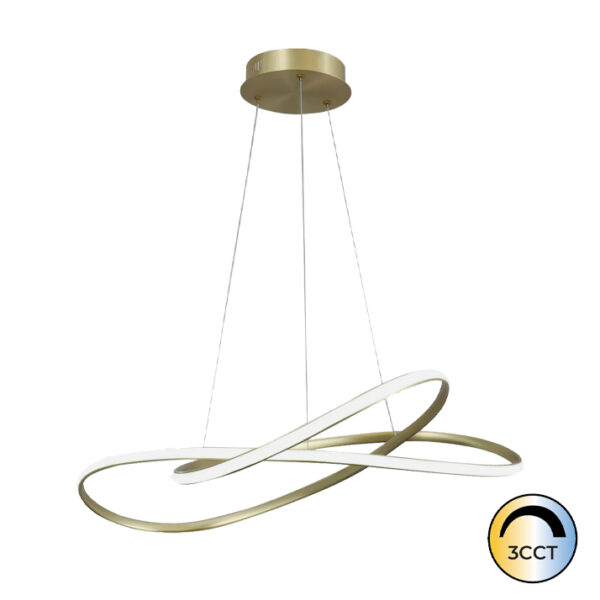 Candeeiro Suspensão Minimal 55W Dourado CCT3