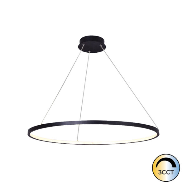 Candeeiro Suspensão Minimal 24W Preto CCT3