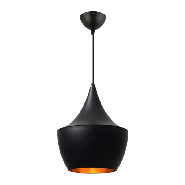 Candeeiro Suspensão Couple 1x E27 Preto/Dourado